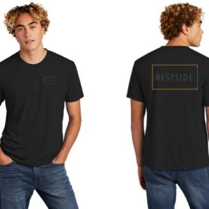 Young man in a black t-shirt
